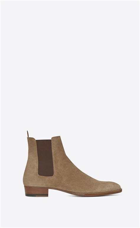 chelsea boots ysl mens|saint laurent suede Chelsea boots.